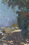 Pier Leone Ghezzi Boats along the shore oil painting artist